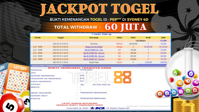 Bukti jackpot Togel88 #191