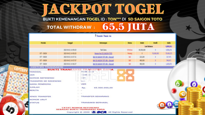 Bukti jackpot Togel88 #265