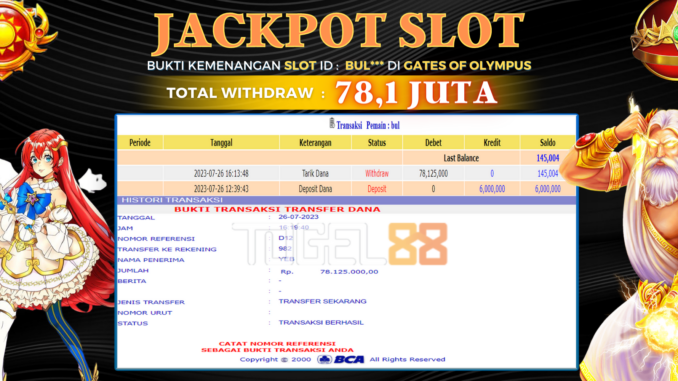 Bukti jackpot Togel88 #338