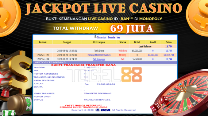 Bukti jackpot Togel88 #362